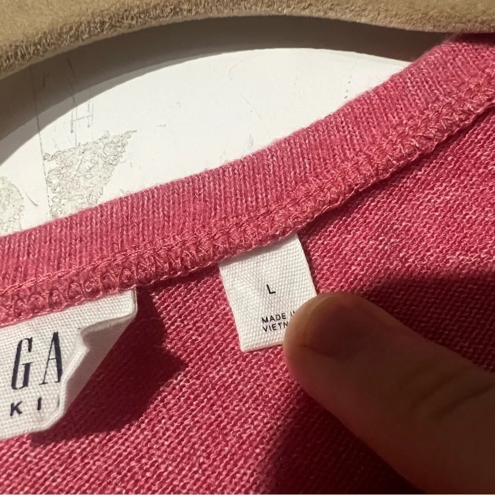 GAP Girls Long Sleeve Sweater Shirt Size Large Light Red